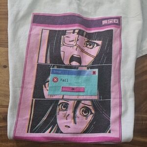 Graphic Short Sleeve Tee - White and Pink